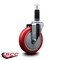Service Caster 5'' Red Poly Wheel Swivel 1-1/8'' Expanding Stem Caster SCC-EX20S514-PPUB-RED-118 - alternate 2